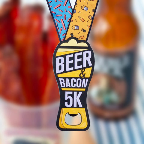 Beer & Bacon 5K Bottle Opener Medal - Limited Edition [6